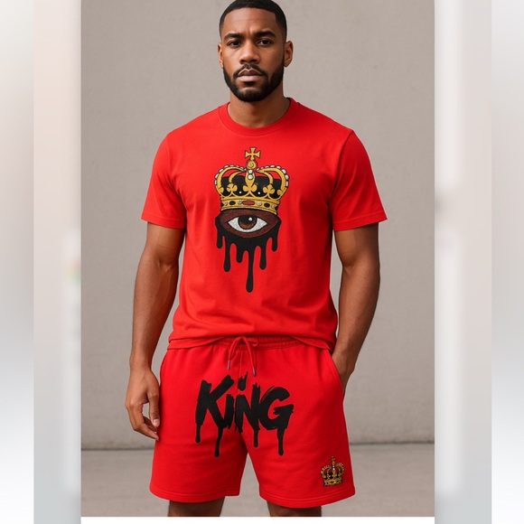 Roku Studio Other - Roku Red Graphic T-Shirt and Shorts Set